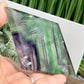 Rainbow Fluorite Diamond Rhombus on Stand Healing Crystal Home Decoration