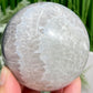 Flower Agate Purple Quartz Sphere Crystal Ball 496g 71mm