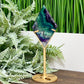 Rainbow Fluorite Diamond Rhombus on Stand Healing Crystal Home Decoration