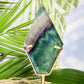 Rainbow Fluorite Diamond Rhombus on Stand Healing Crystal Home Decoration