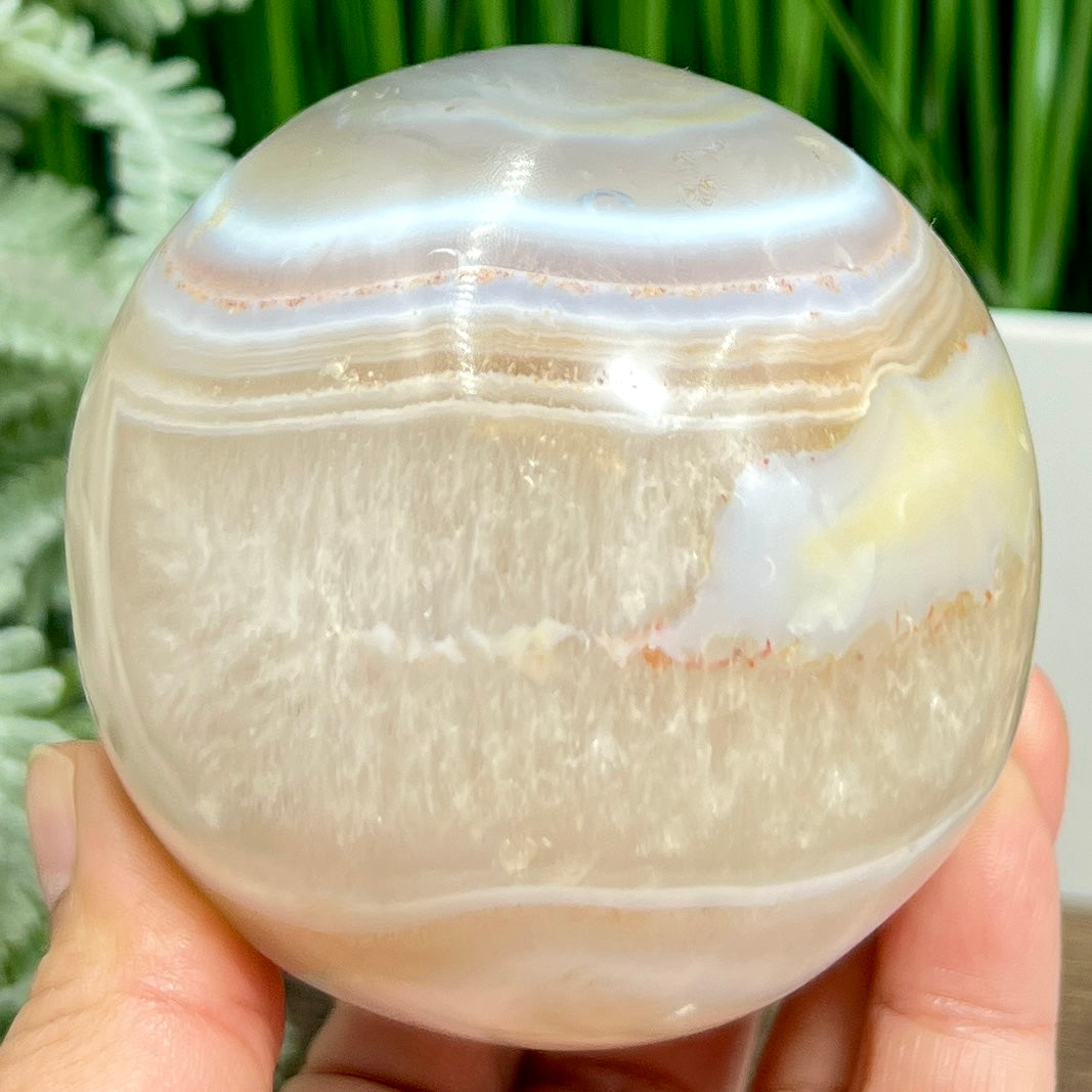 Agate Quartz Sphere Healing Crystal Ball 664g 78mm