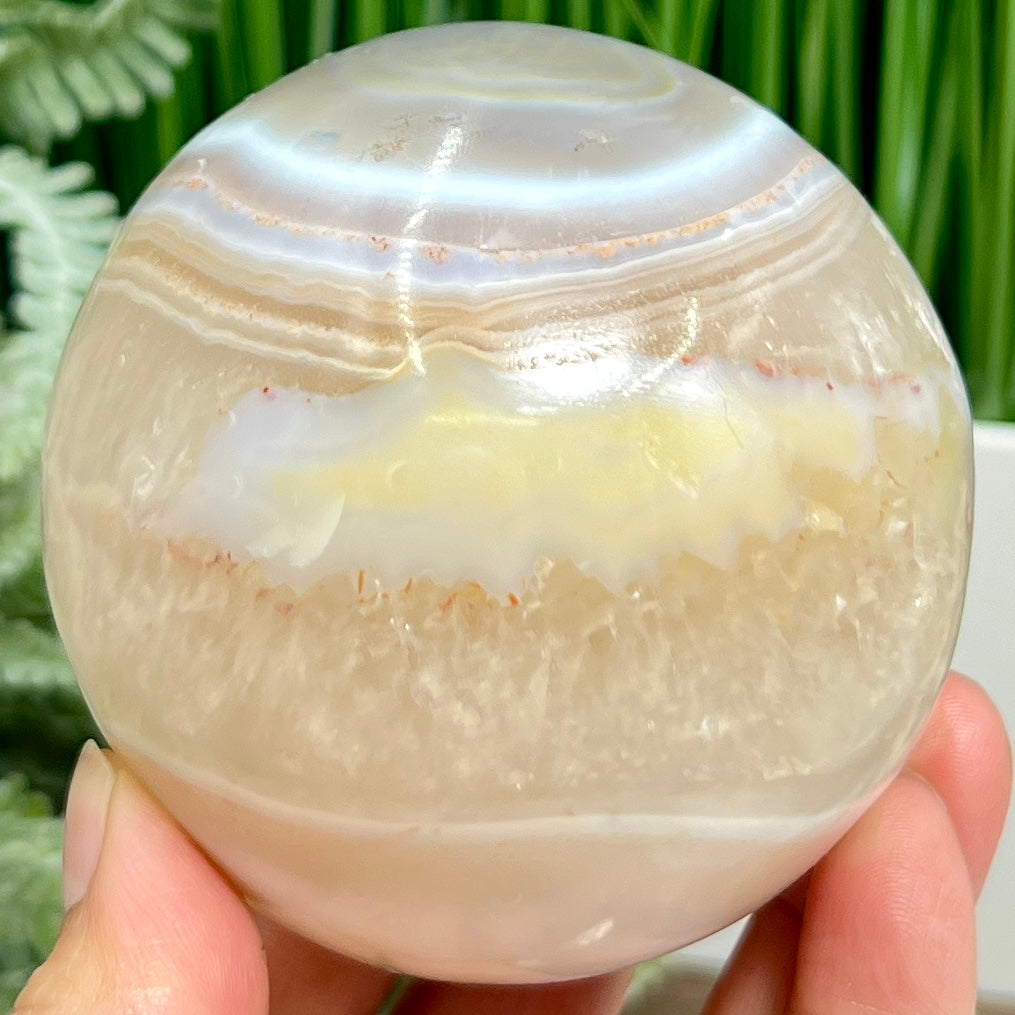 Agate Quartz Sphere Healing Crystal Ball 664g 78mm