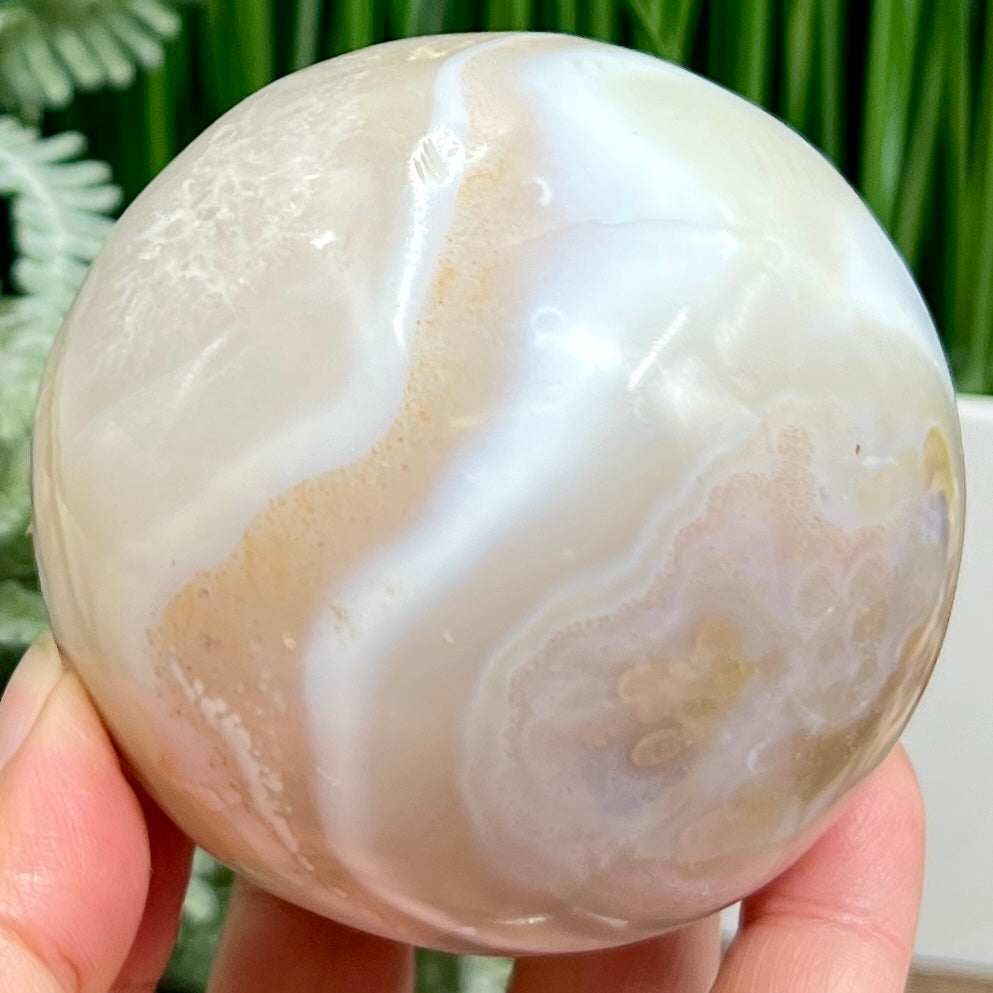 Agate Quartz Sphere Healing Crystal Ball 664g 78mm