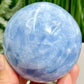 Blue Calcite Sphere Healing Crystal Ball 520g 72mm