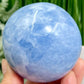 Blue Calcite Sphere Healing Crystal Ball 520g 72mm