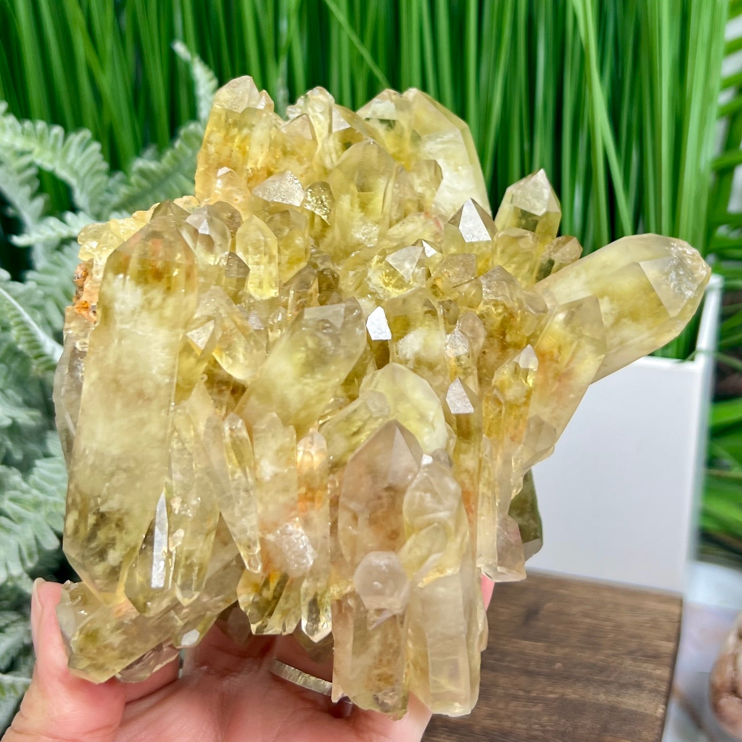 Smoky Citrine Cluster With Stand Raw Crystal Specimen 1130g