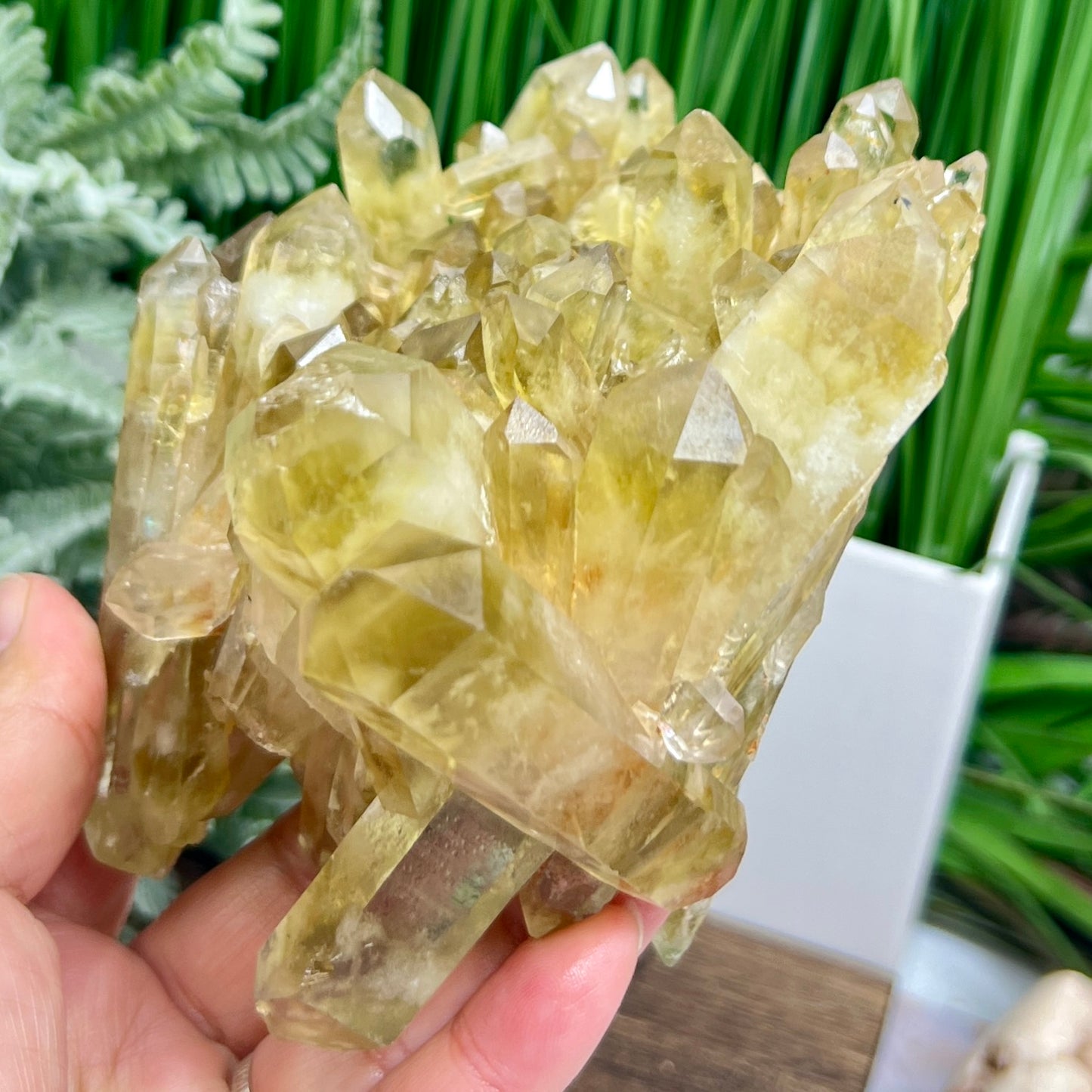 Smoky Citrine Cluster With Stand Raw Crystal Specimen 1130g