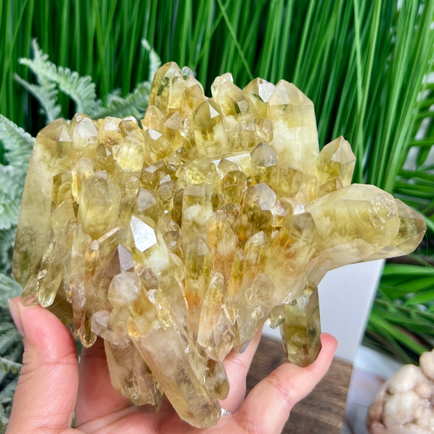 Smoky Citrine Cluster With Stand Raw Crystal Specimen 1130g