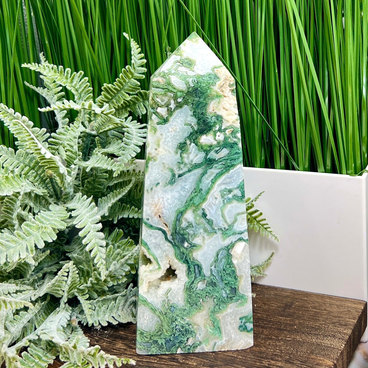 Tree Agate Tower Healing Crystal Generator 1548g 202mm