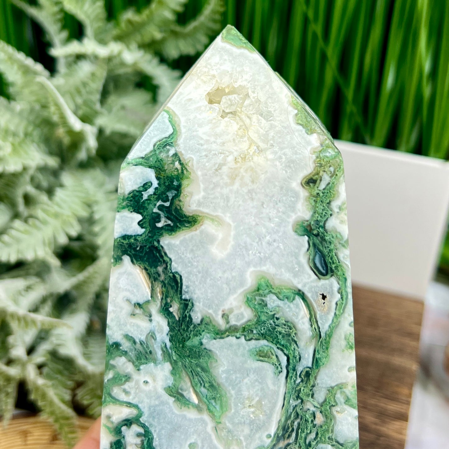 Tree Agate Tower Healing Crystal Generator 1548g 202mm