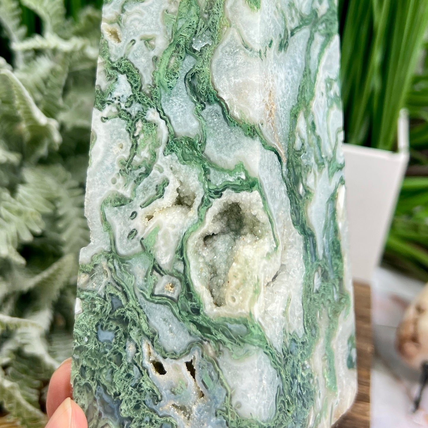 Tree Agate Tower Healing Crystal Generator 1548g 202mm