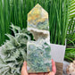 Moss Agate Tower Healing Crystal Generator 1354g 199mm