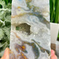 Multicoloured Moss Agate Blue Tower High Quality Crystal Generator 1132g 174mm