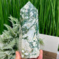 Moss Agate Tower Healing Crystal Generator 1170g 181mm