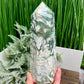 Moss Agate Tower Healing Crystal Generator 1170g 181mm