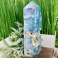 Blue Moss Agate Tower Rare Healing Crystal Generator 3776g 299mm