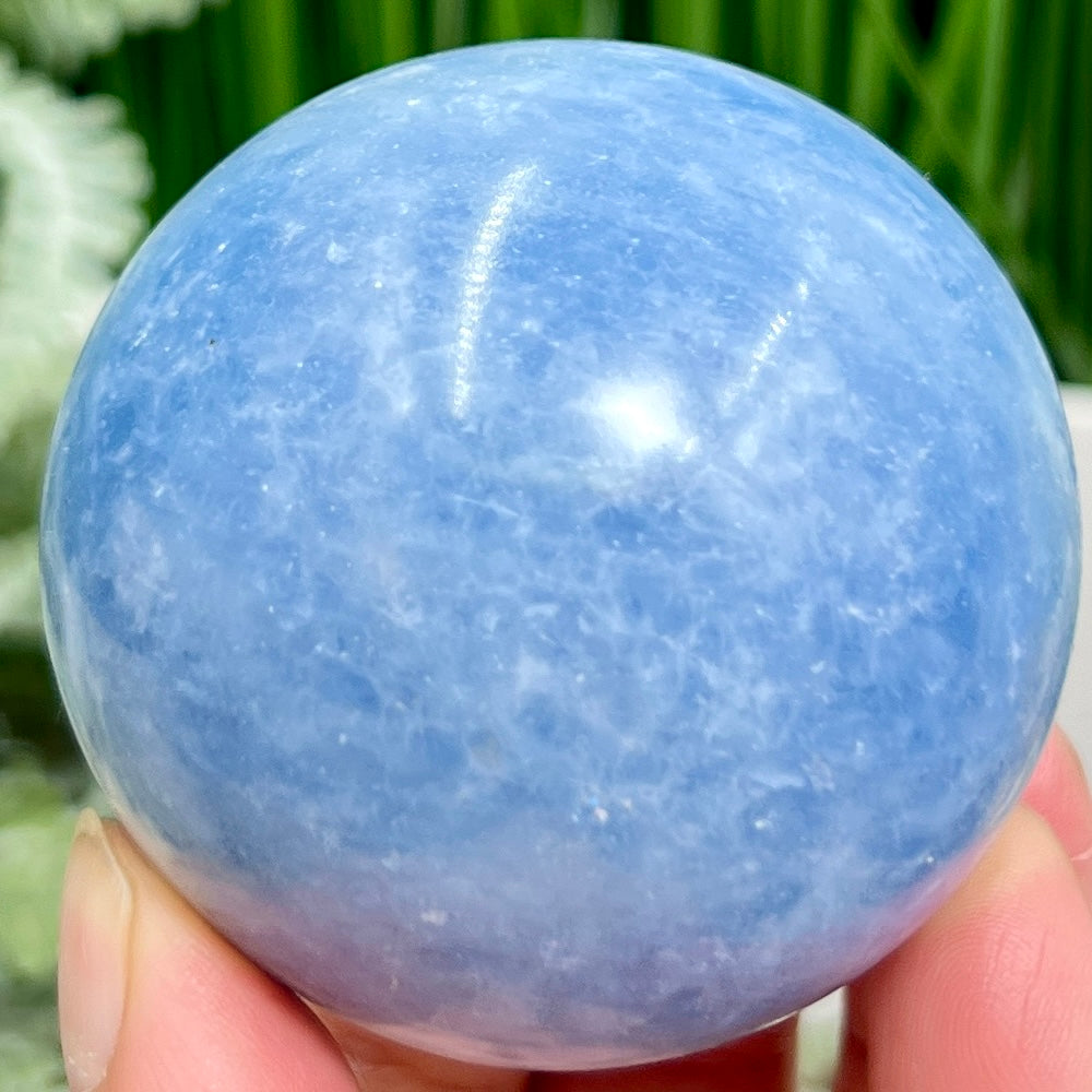 Blue Calcite Sphere Healing Crystal Ball 292g 58mm