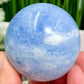 Blue Calcite Sphere Healing Crystal Ball 292g 58mm