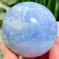 Blue Calcite Sphere Healing Crystal Ball 374g 64mm