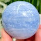 Blue Calcite Sphere Healing Crystal Ball 374g 64mm