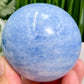 Blue Calcite Sphere Healing Crystal Ball 416g 66mm