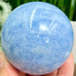 Blue Calcite Sphere Healing Crystal Ball 416g 66mm