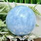 Blue Calcite Sphere Healing Crystal Ball 504g 71mm