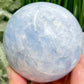 Blue Calcite with Galena Sphere Healing Crystal Ball 778g 82mm