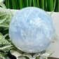 Blue Calcite with Galena Sphere Healing Crystal Ball 778g 82mm