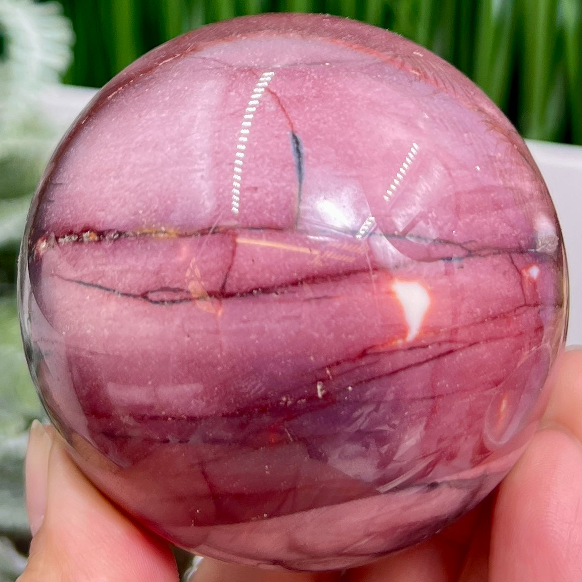 Mookaite Jasper Sphere Australian Gemstone Crystal Ball 402g 67mm