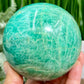 Amazonite Sphere Flashy Healing Crystal Ball 864g 86mm