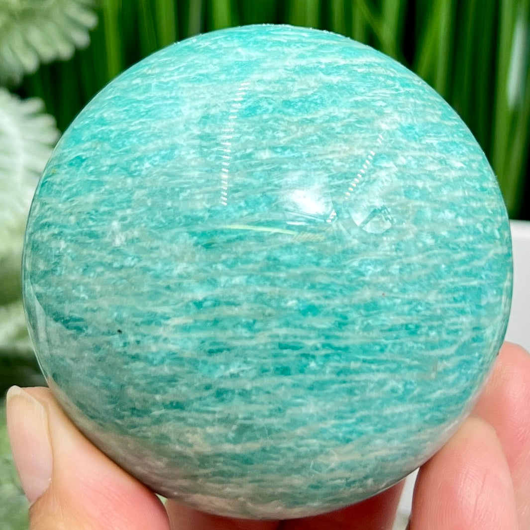 Amazonite Sphere Healing Crystal Ball 376g 65mm