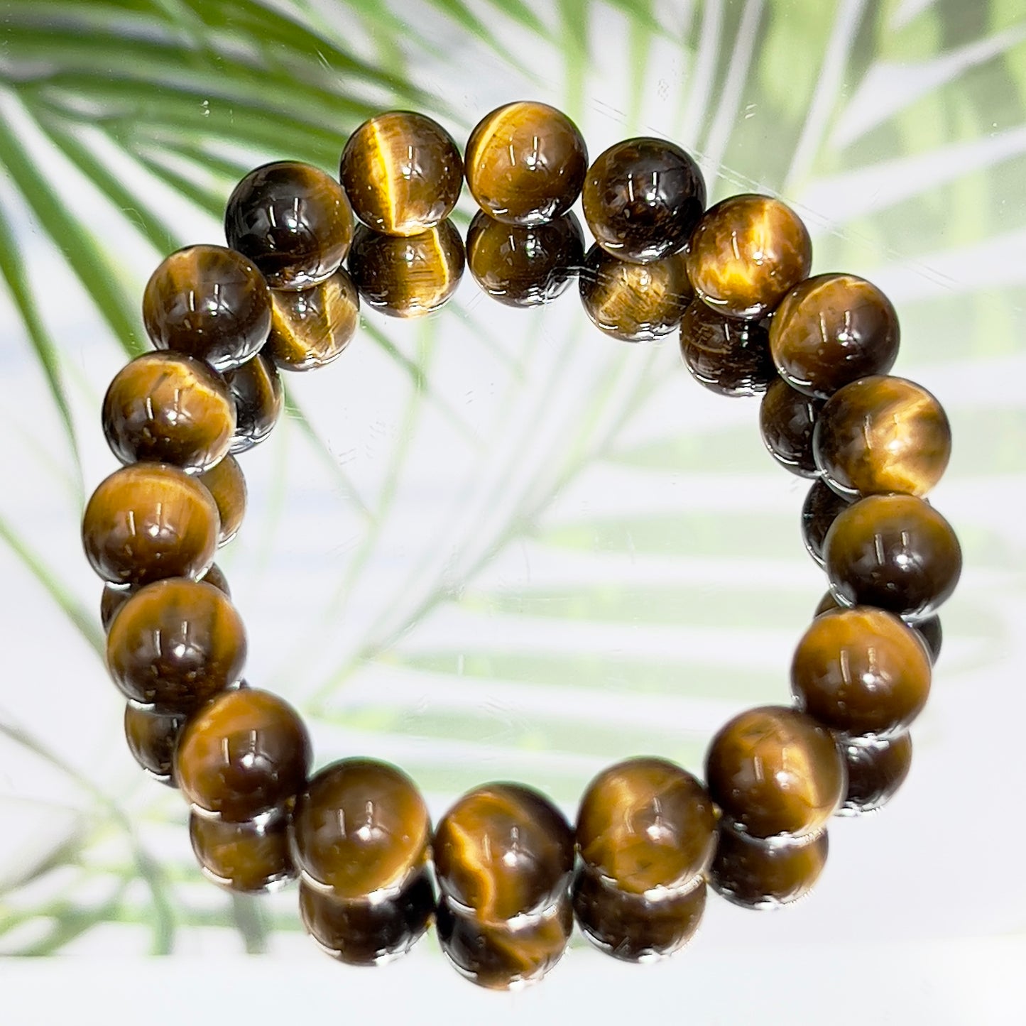 Tigers Eye Crystals Bracelets Wearable Gemstones Elastic Various Bead Sizes