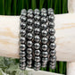 Hematite Crystals Bracelets Wearable Gemstones Elastic 7-8mm Beads 16.5cm