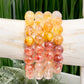 Clear Golden Healer Fire Quartz Hematoid Crystals Bracelets Wearable Gemstones Elastic 9-10mm Beads 17.5cm