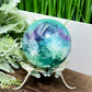 Snowflake Feather Fluorite Blue Green Purple Flashy Sphere Crystal Ball 804g 79mm