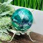 Snowflake Feather Fluorite Blue Green Purple Flashy Sphere Crystal Ball 780g 78mm