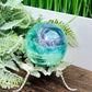 Fluorite Blue Green Purple Flashy Sphere Healing Crystal Ball 504g 67mm