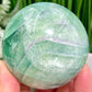 Fluorite Blue Green Purple Flashy Sphere Healing Crystal Ball 504g 67mm