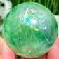 Fluorite Green Flashy Sphere Healing Crystal Ball 410g 63mm