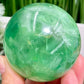 Fluorite Green Flashy Sphere Healing Crystal Ball 410g 63mm