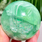 Fluorite Green Flashy Sphere Healing Crystal Ball 336g 59mm