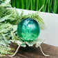 Fluorite Purple Green Flashy Sphere Healing Crystal Ball 352g 60mm