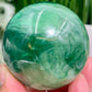 Fluorite Purple Green Flashy Sphere Healing Crystal Ball 352g 60mm