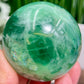 Fluorite Purple Green Flashy Sphere Healing Crystal Ball 352g 60mm