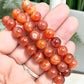 Sardonyx Crystals Bracelets Wearable Gemstones Elastic 9mm Beads 14cm