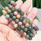 Ocean Sea Jasper Crystals Bracelets Wearable Gemstones Elastic 7-8mm Beads 16cm