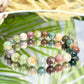 Ocean Sea Jasper Crystals Bracelets Wearable Gemstones Elastic 7-8mm Beads 16cm