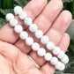 Howlite Crystals Bracelets Wearable Gemstones Elastic 8mm Beads 16cm