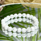 Howlite Crystals Bracelets Wearable Gemstones Elastic 8mm Beads 16cm